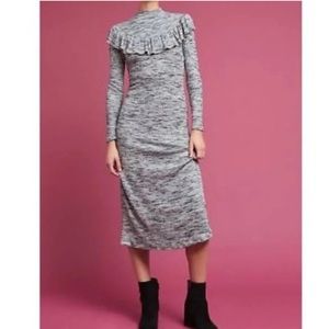 Anthropologie knit sweater midi dress